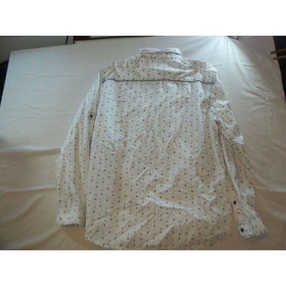 Helix Button Up Shirt Men Sz XXL‎ Athletic Fit White And Black Long Sleeve - Picture 6 of 6